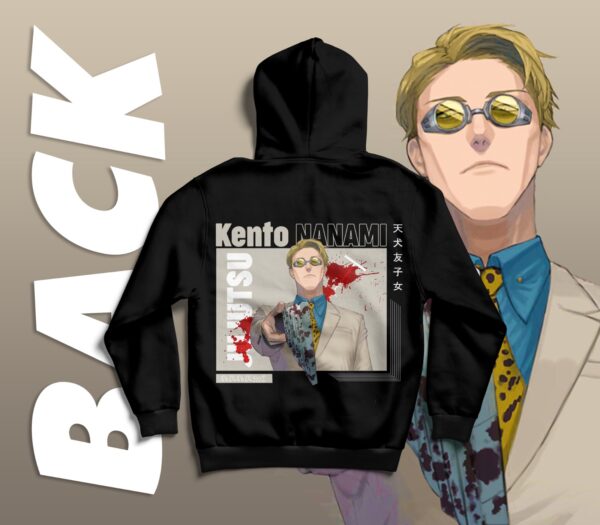 ObsidianOutfit Jujutsu Kaisen anime-printed hoodie – trendy unisex hoodie for anime lovers.